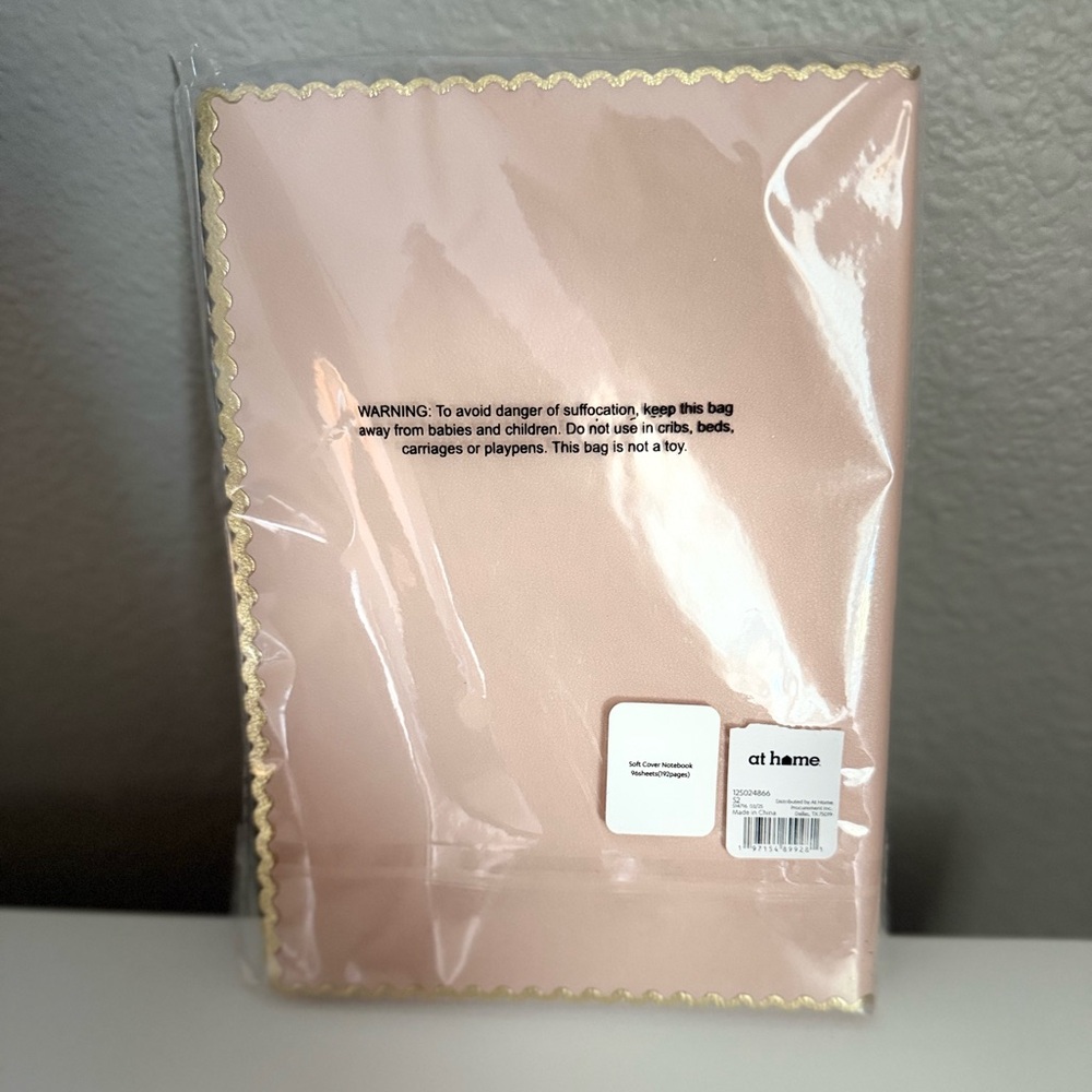 Pink Notebook with Gold Trim - Picture 2 of 3